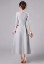 Lace Midi Evening Dress