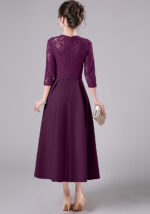 Lace Midi Evening Dress