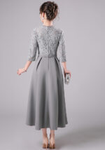 Lace Midi Evening Dress