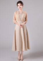 Lace Midi Evening Dress