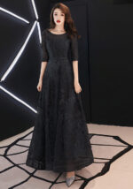 Tulle Evening Dress Black Evening Gown