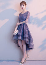 Tulle Evening Dress Blue Purple Evening Gown