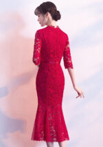 Chic Lace Mermaid Midi Parties Dress
