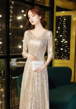 Glitter Gold Evening Dresses