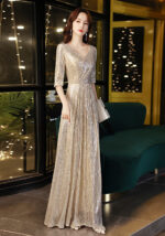 Glitter Gold Evening Dresses