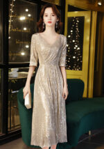 Glitter Gold Evening Dresses