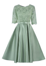 lace evening dress half sleeve