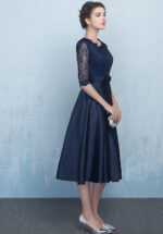 lace evening dress half sleeve