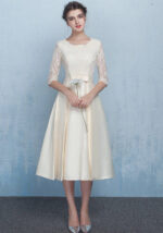 lace evening dress half sleeve