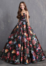 ​​Strapless Flower Dress