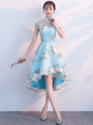New Short Front Long Back Women's Dress Evening Gown