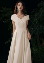 White French-style Elegant Mini Evening Dress