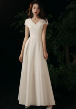 White French-style Elegant Mini Evening Dress
