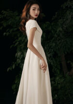 White French-style Elegant Mini Evening Dress