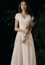 White French-style Elegant Mini Evening Dress